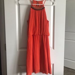 Orange beaded dress